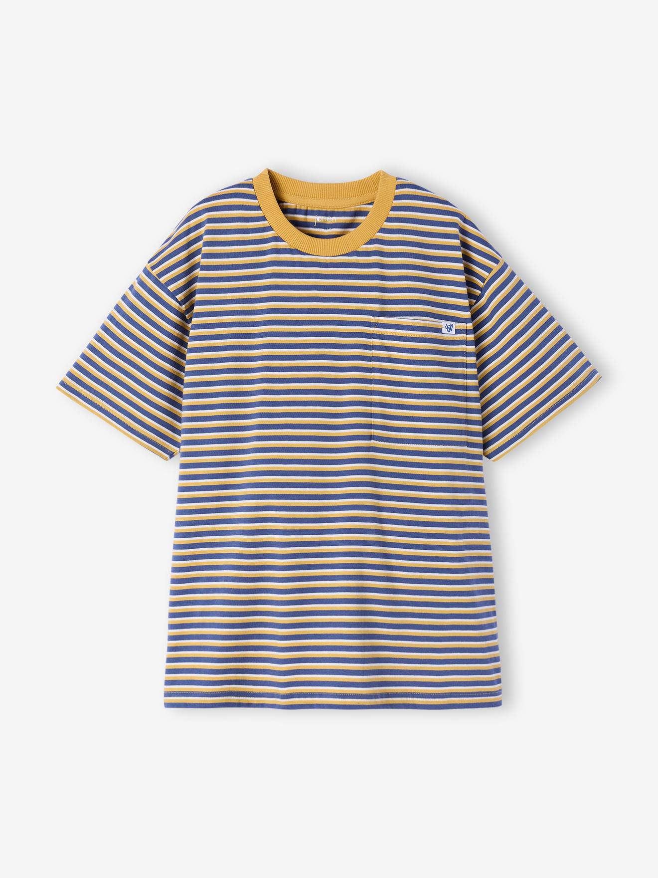 Gestreiftes T-Shirt mit Brusttasche JONEN
