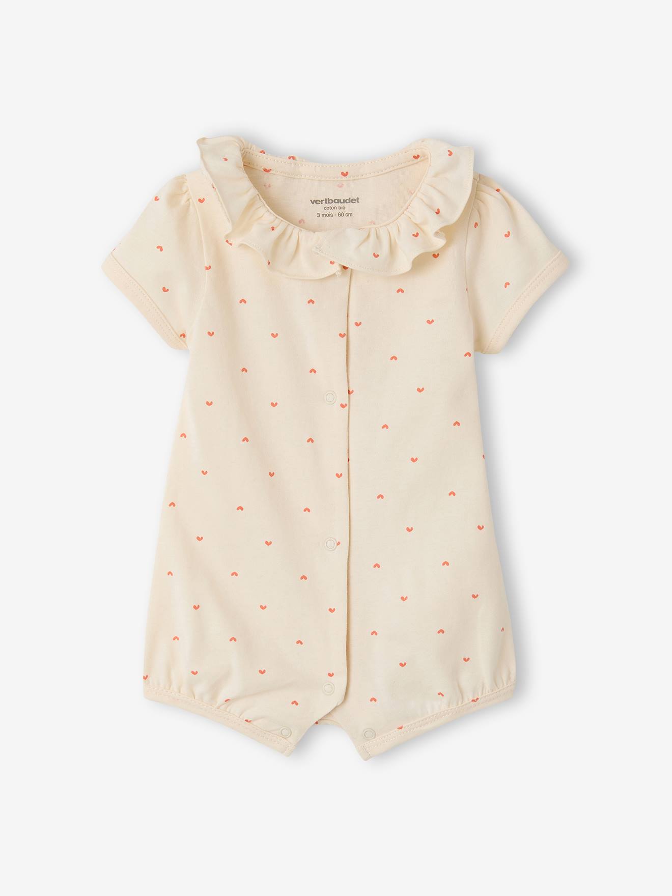 Thumbnail - 2er-Pack kurze Baby Schlafanzüge Herzen Bio-Baumwolle