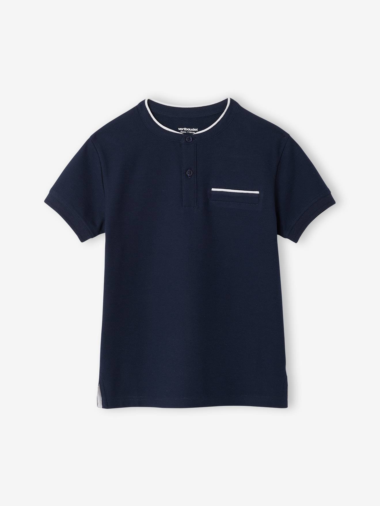 Jungen Poloshirt mit Stehkragen