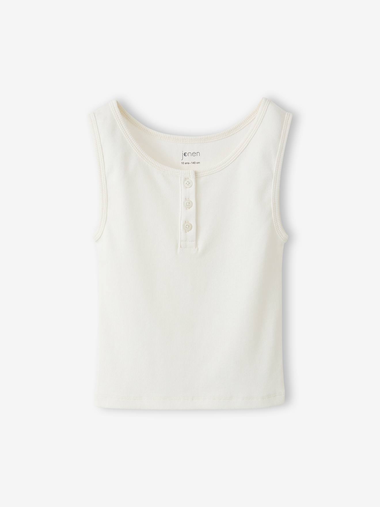 Thumbnail - 2er-Pack Tops mit Knopfleiste Ripp Mädchen JONEN