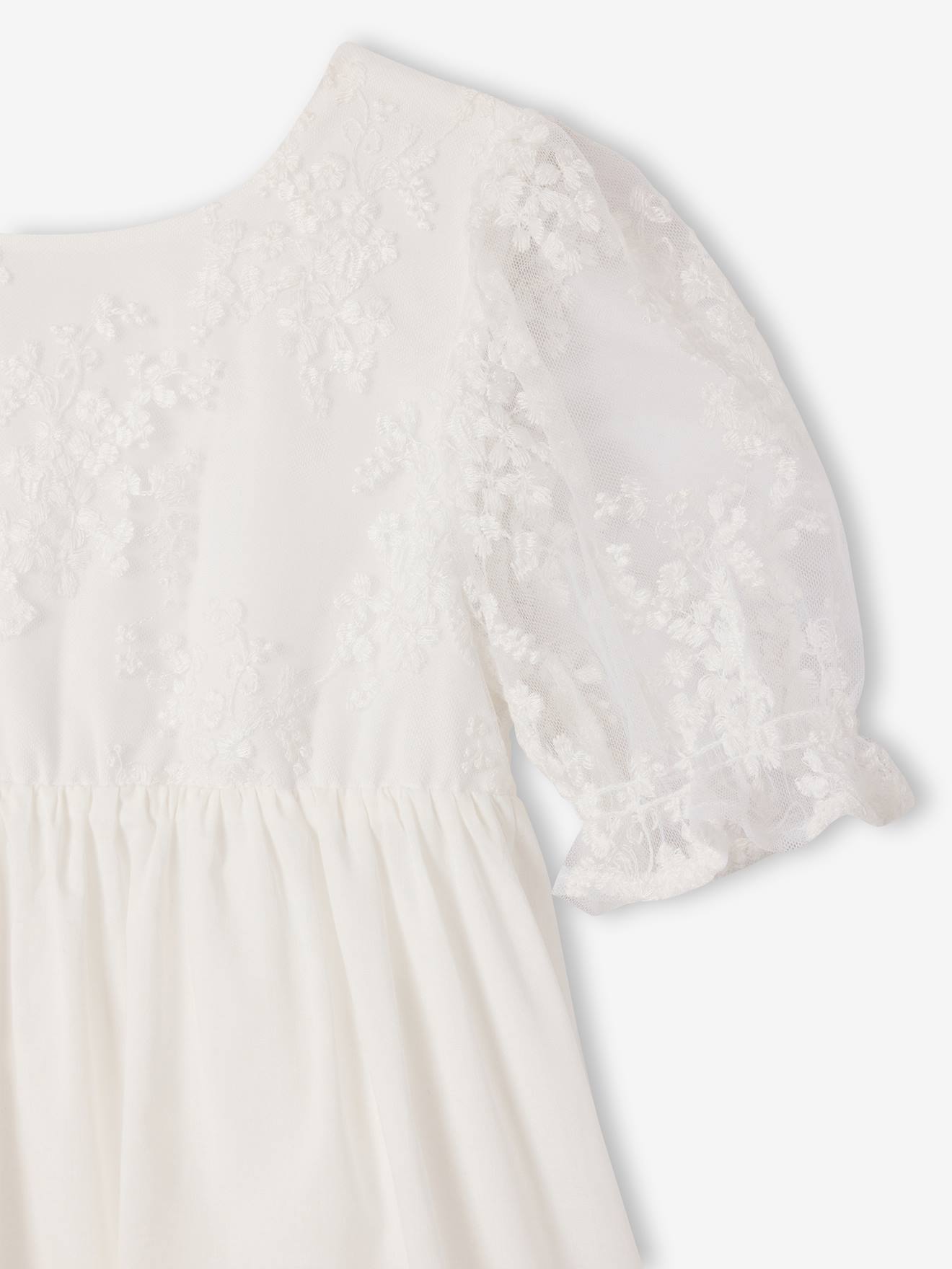 Thumbnail - Festliches Kleid mit Spitzenärmeln Mädchen