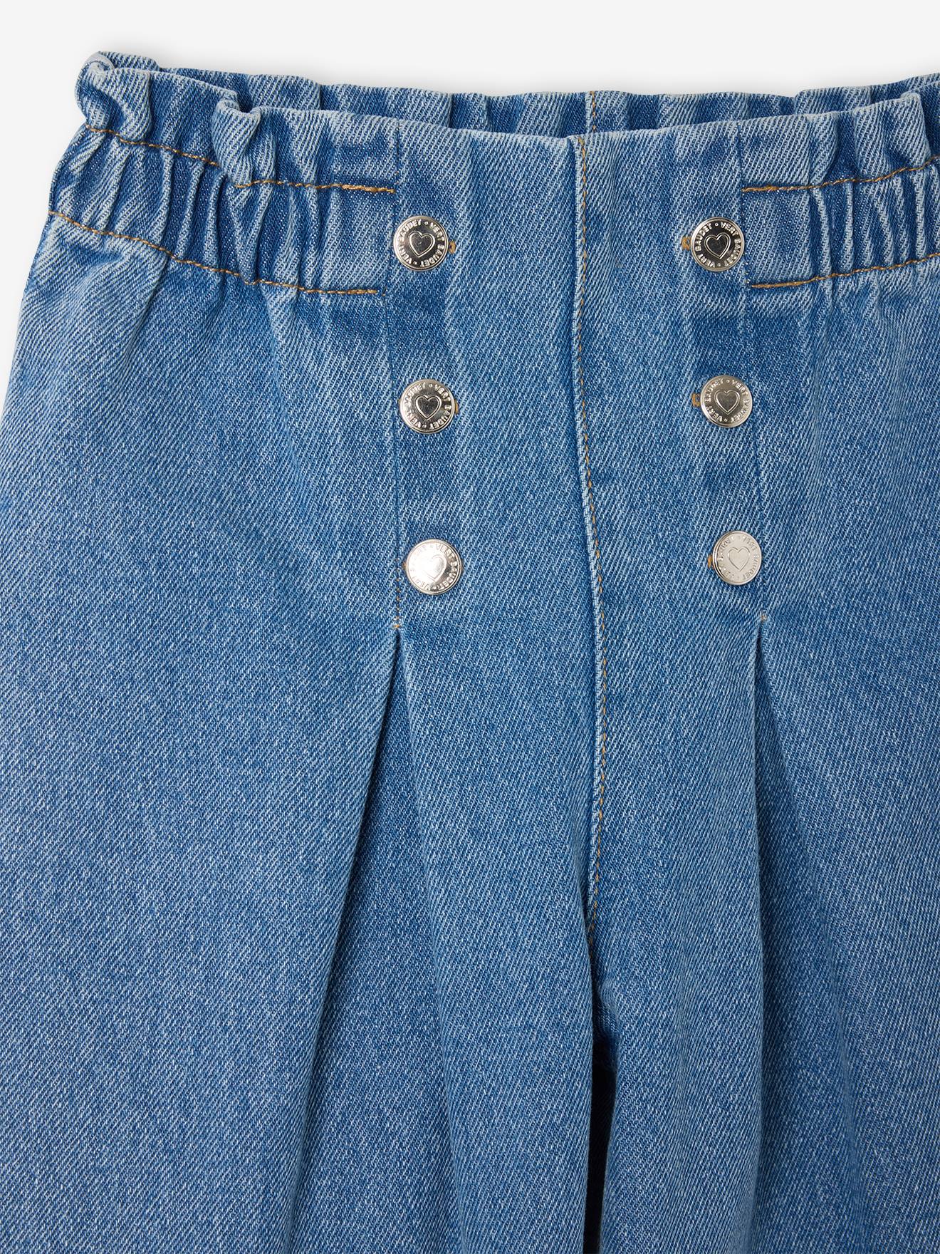 Thumbnail - Weite Mädchen Jeans mit Zierknöpfen