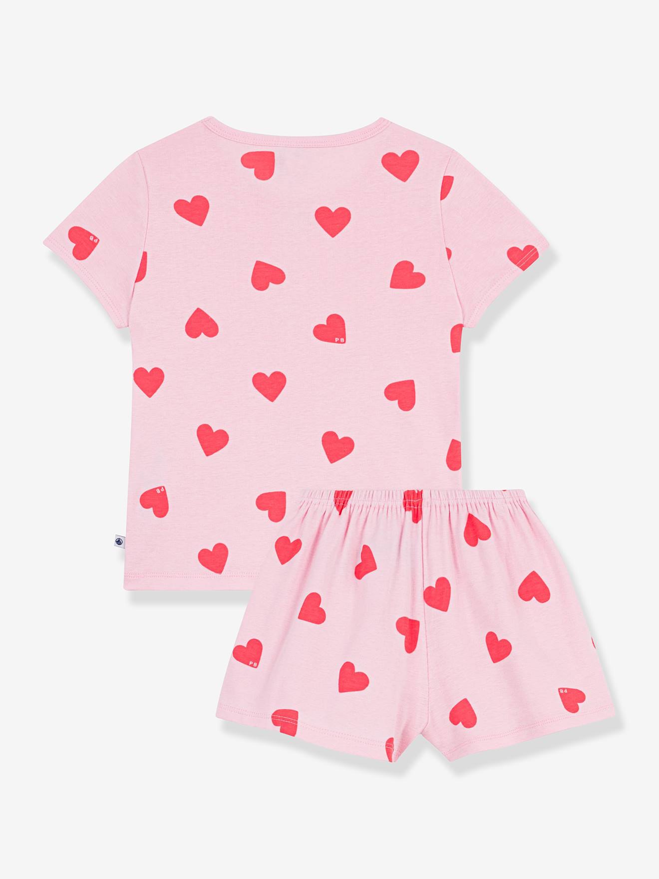 Thumbnail - Kurzer Schlafanzug mit Herz-Print Mädchen PETIT BATEAU