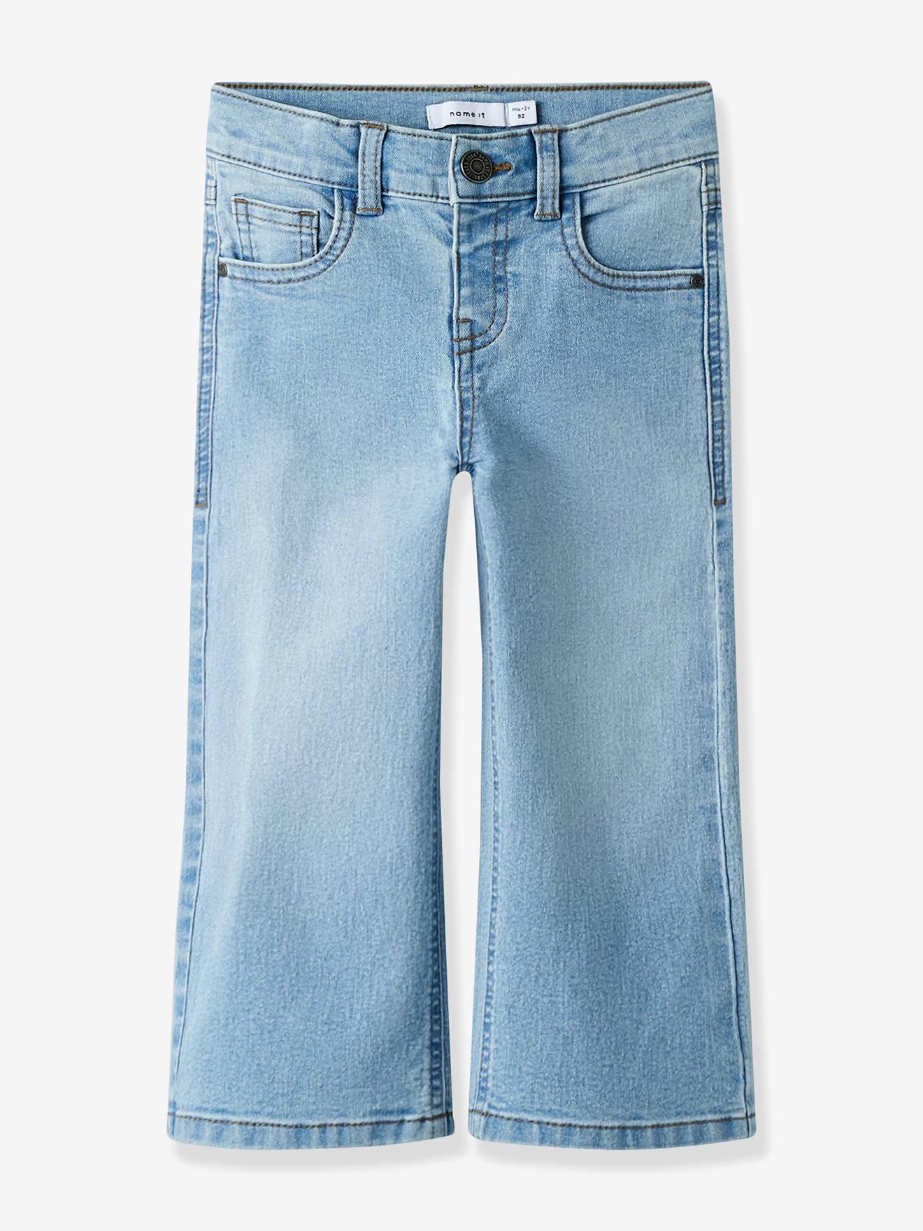 Weite Jeans Mädchen mit Recycling-Polyester NAME IT gebleicht Gr. 122