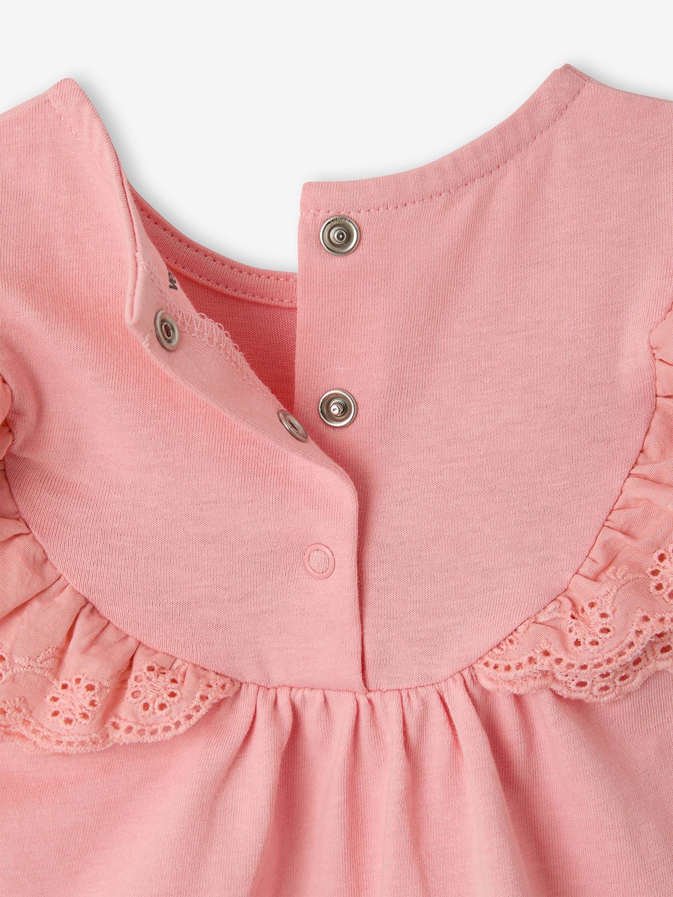 Thumbnail - Baby T-Shirt mit Spitzen-Ärmeln