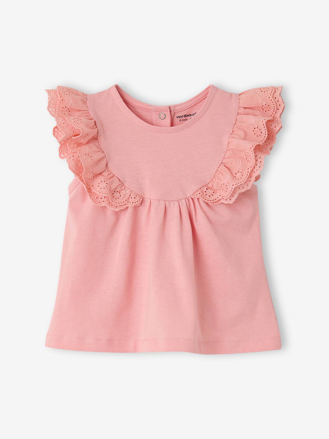Baby T-Shirt mit Spitzen-Ärmeln