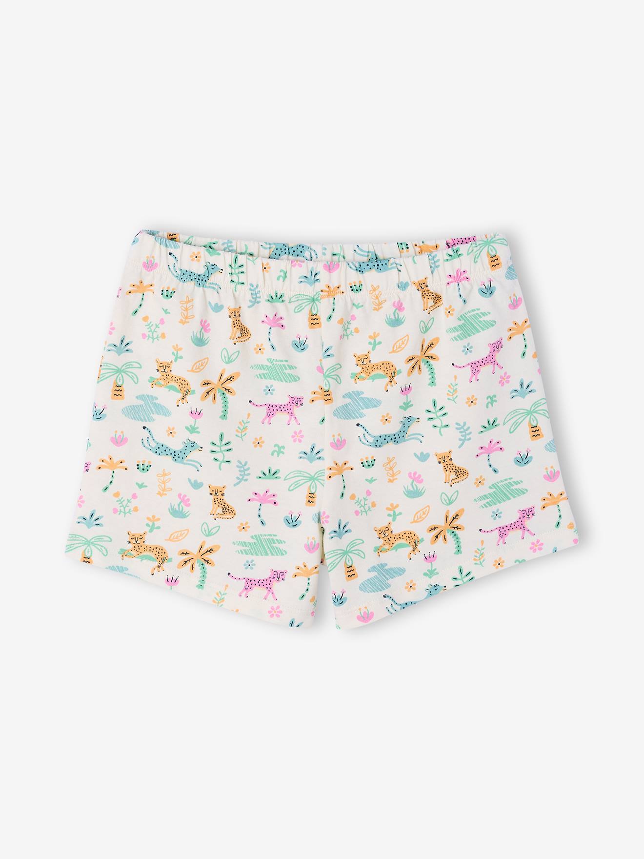 Thumbnail - 2er-Pack Mädchen Schlafanzüge lang & kurz mit Dschungel-Motiven