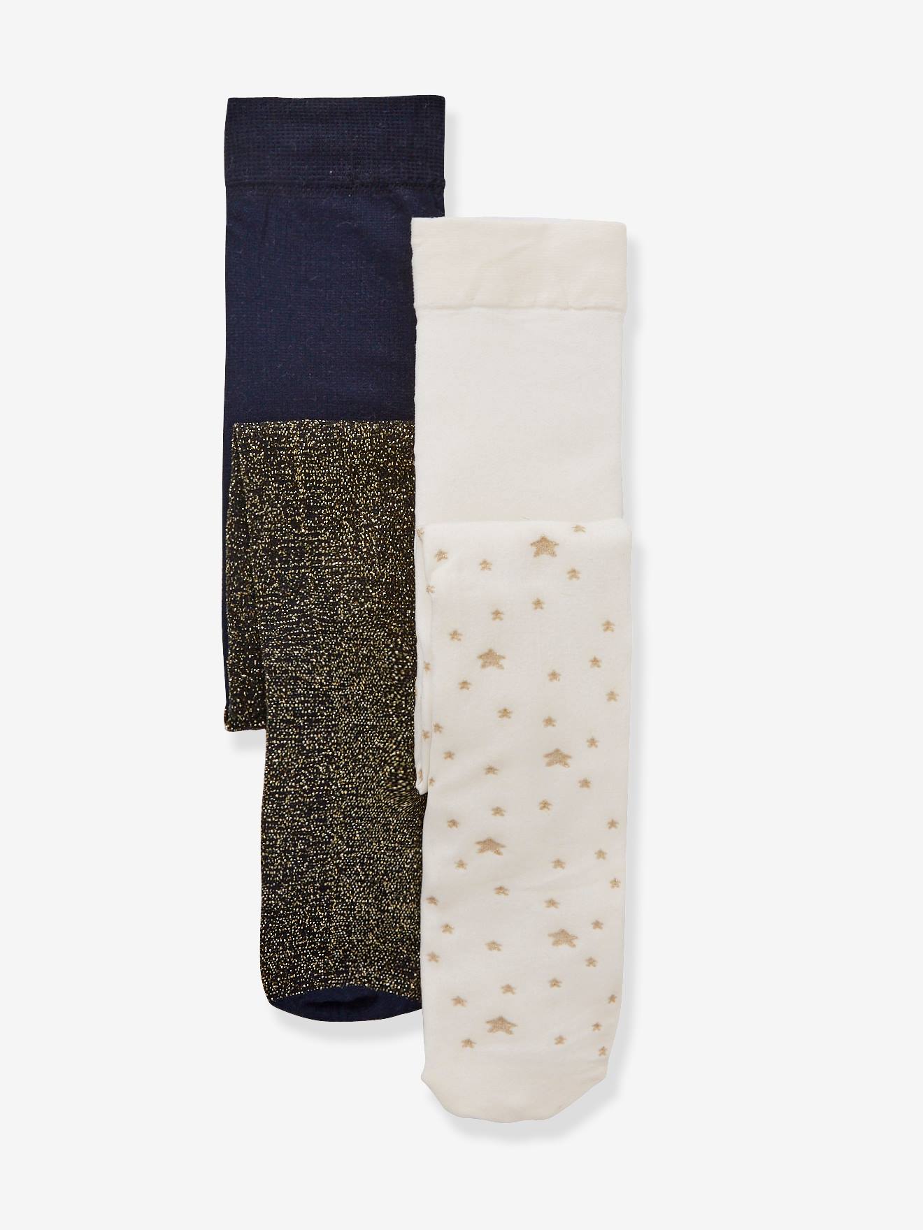 2er-Pack Mädchen Baby Glitzer-Strumpfhosen