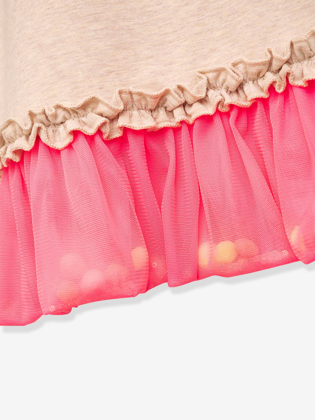 Thumbnail - Mädchen Kleid mit Mini-Pompons im Tüllsaum DLEXY DANAMADE