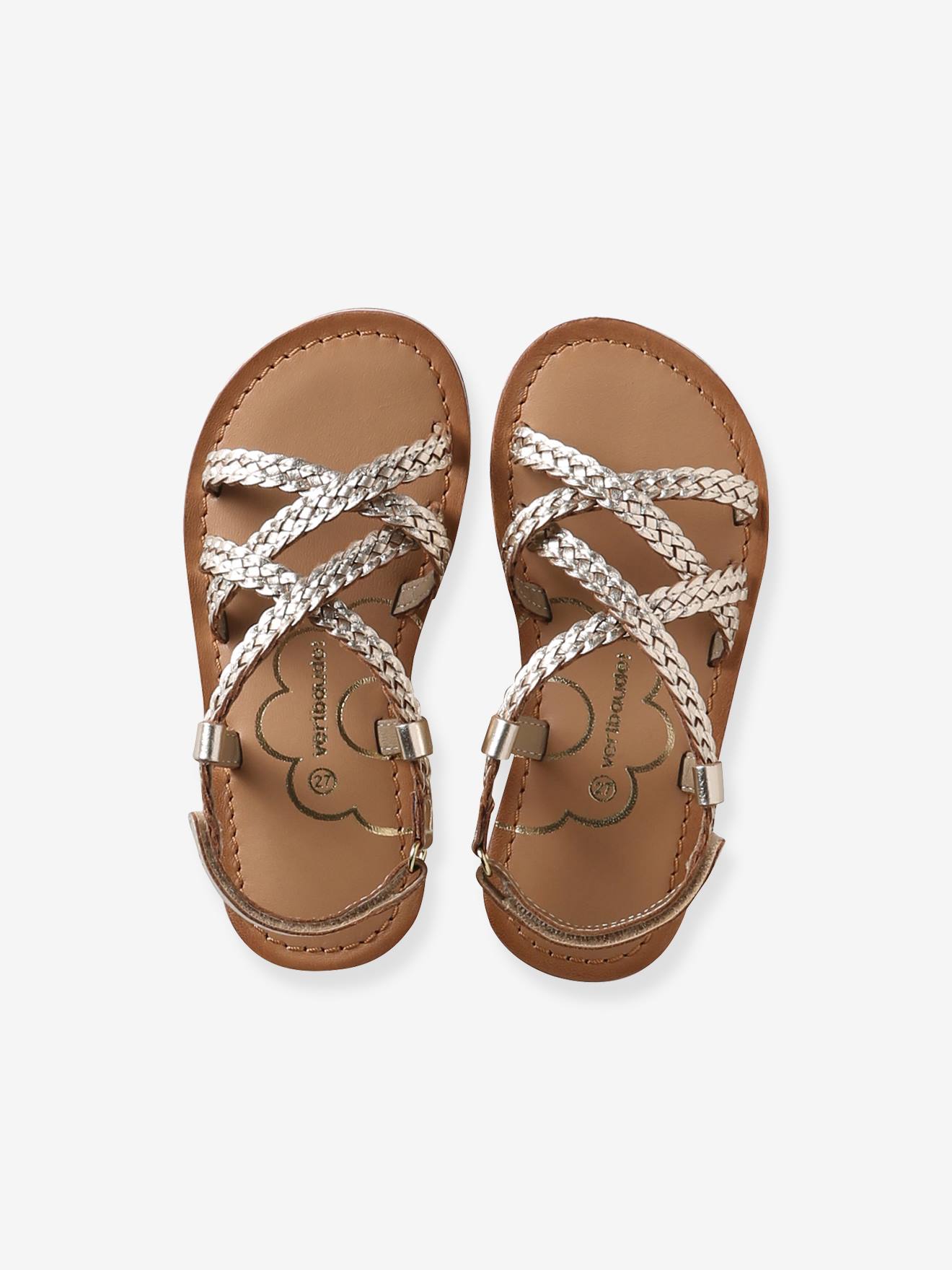 Thumbnail - Geflochtene Ledersandalen Mädchen