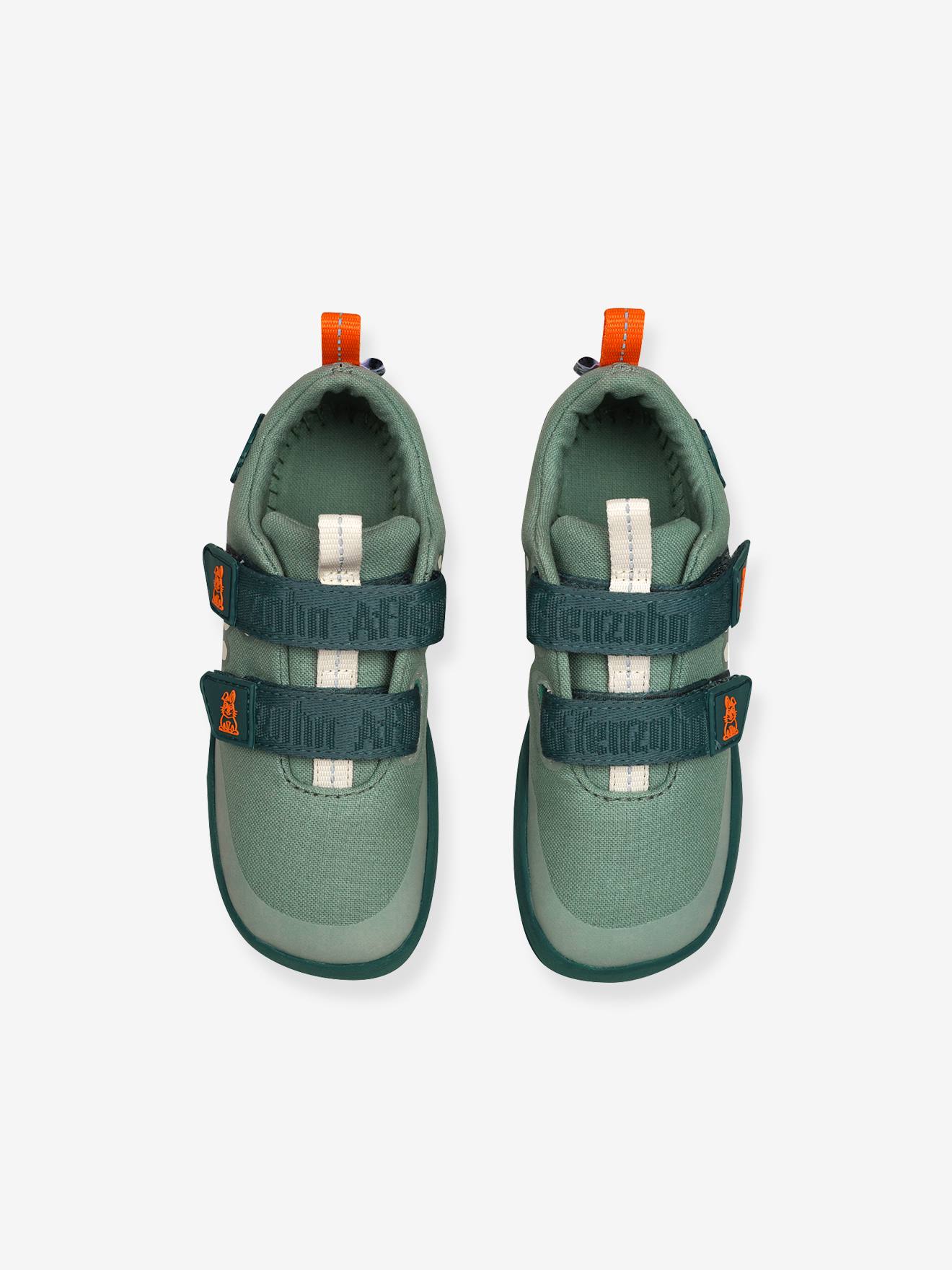 Thumbnail - Vegane Kinder Barfußschuhe aus Baumwolle Lucky Affenzahn salbei