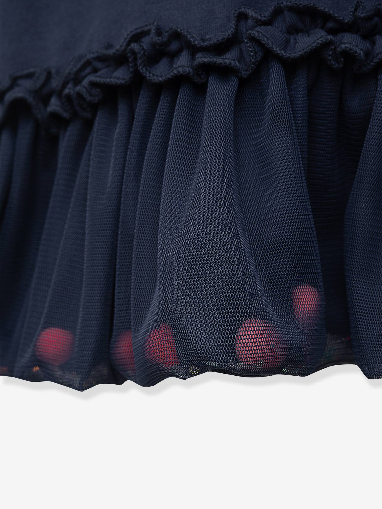 Thumbnail - Mädchen Kleid mit Mini-Pompons im Tüllsaum DLEXY DANAMADE