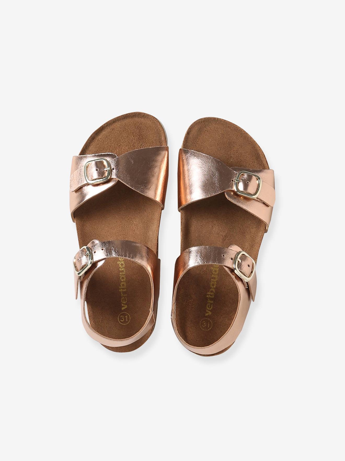 Thumbnail - Ledersandalen mit 2 Schnallen Kinder hell