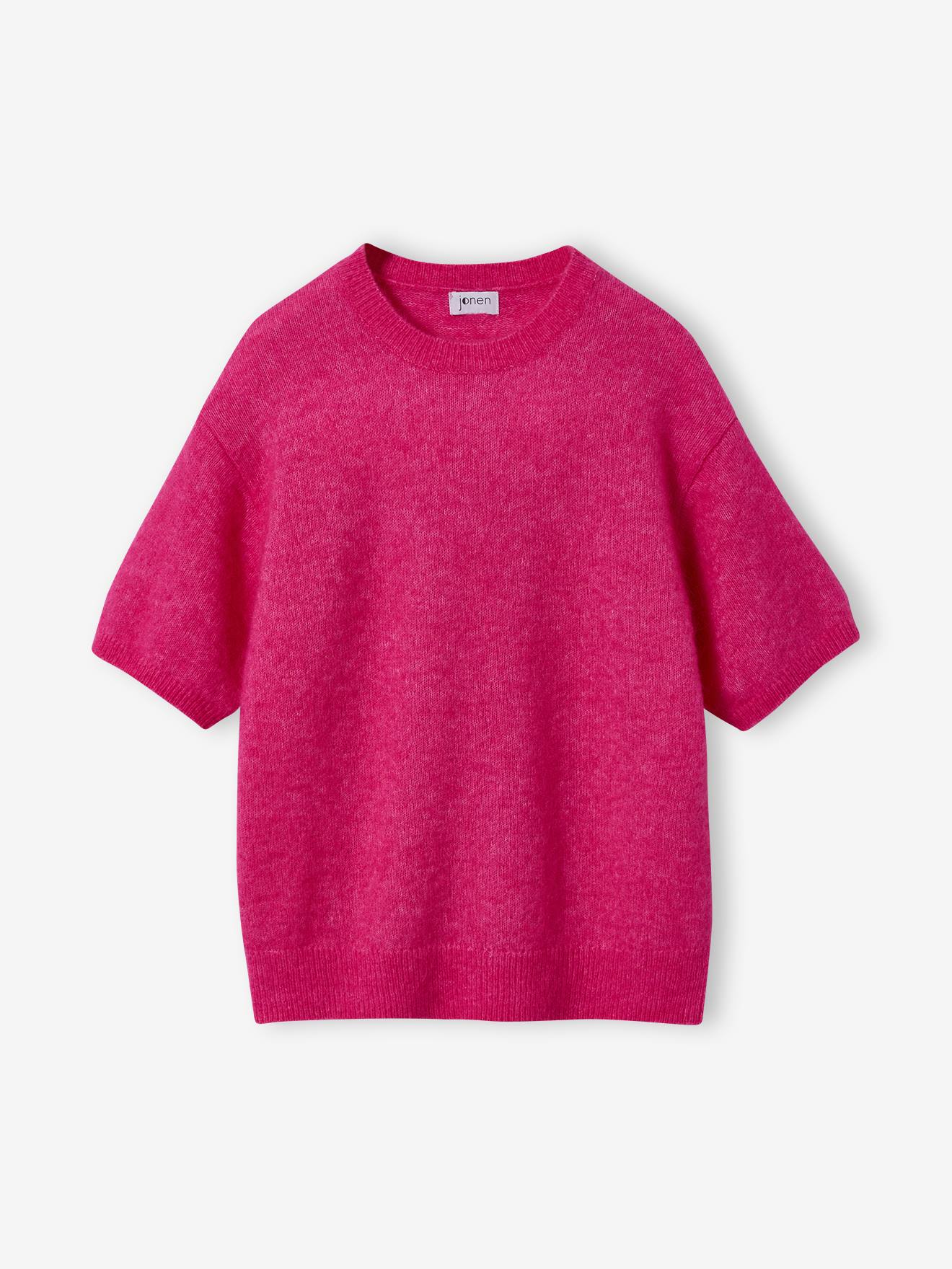 Kurzarm-Pullover aus Wollmix Mädchen JONEN