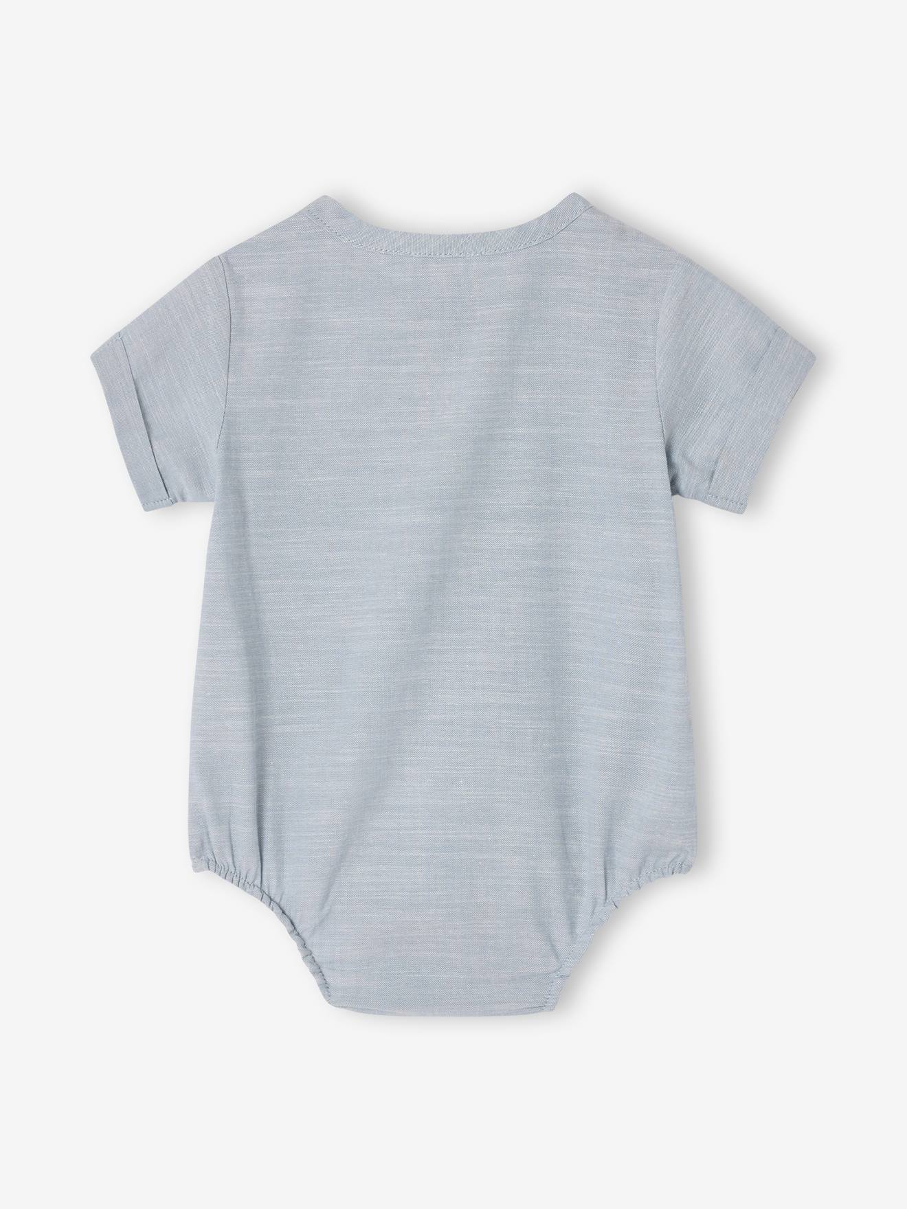 Thumbnail - Baby Body mit Henley-Ausschnitt kurzarm
