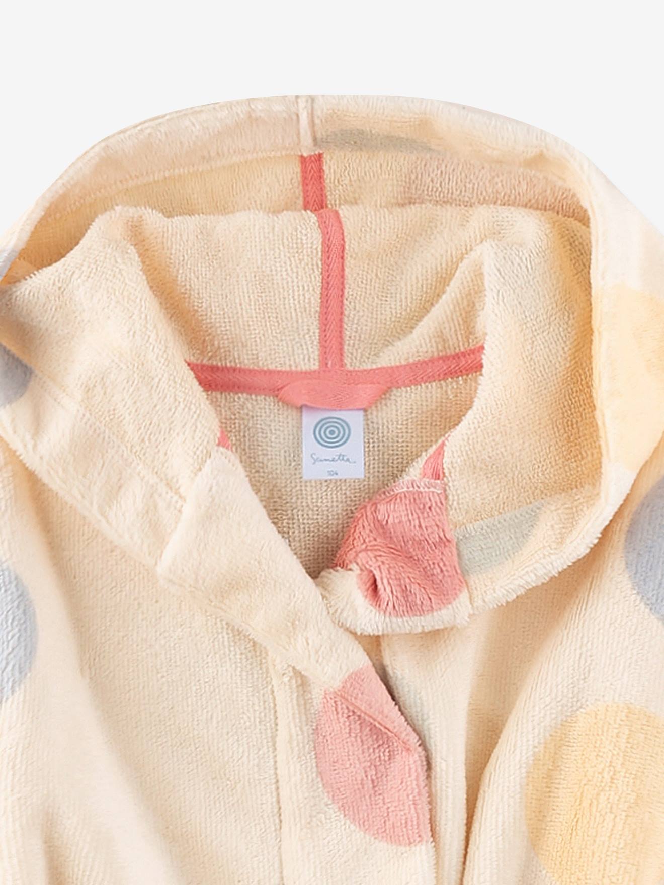 Thumbnail - Bademantel mit Pastell-Tupfen Mädchen Sanetta puder