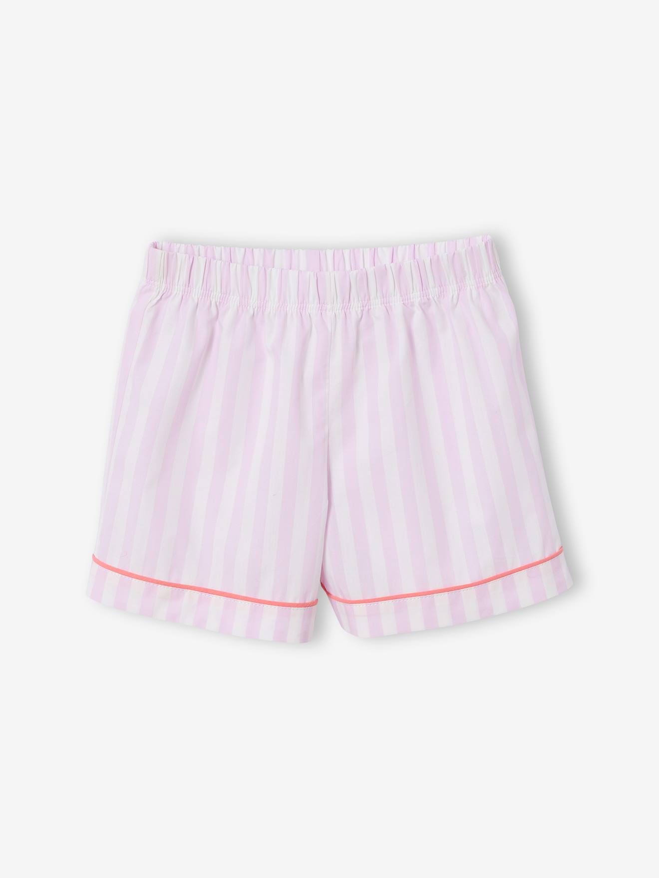 Thumbnail - Kurzer Schlafanzug mit Hemdkragen für Mädchen