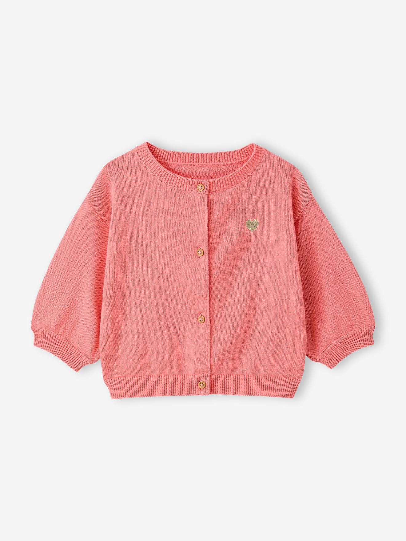 Baby Cardigan mit Herzstickerei BASIC
