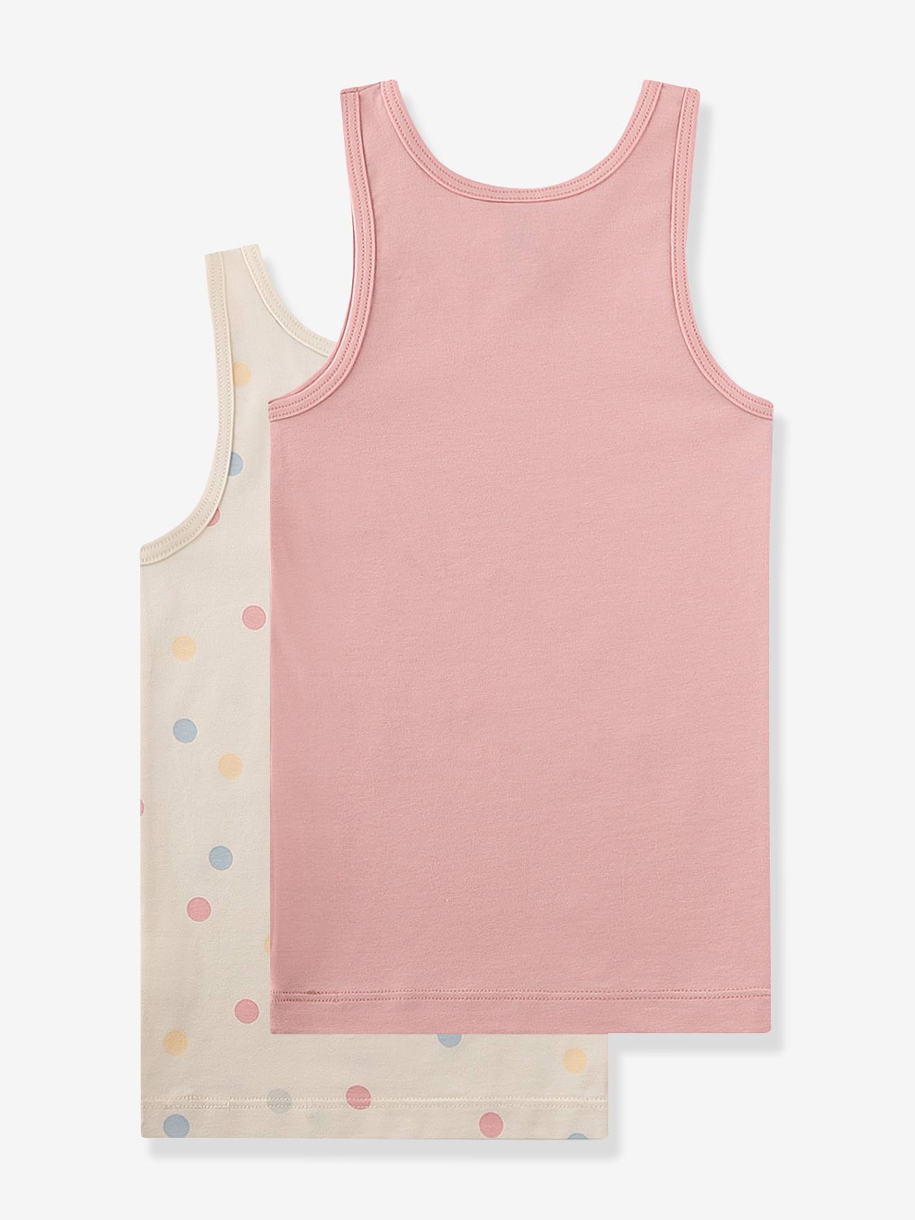 Thumbnail - 2er-Pack Unterhemden Mädchen Sanetta Bio-Baumwolle puder