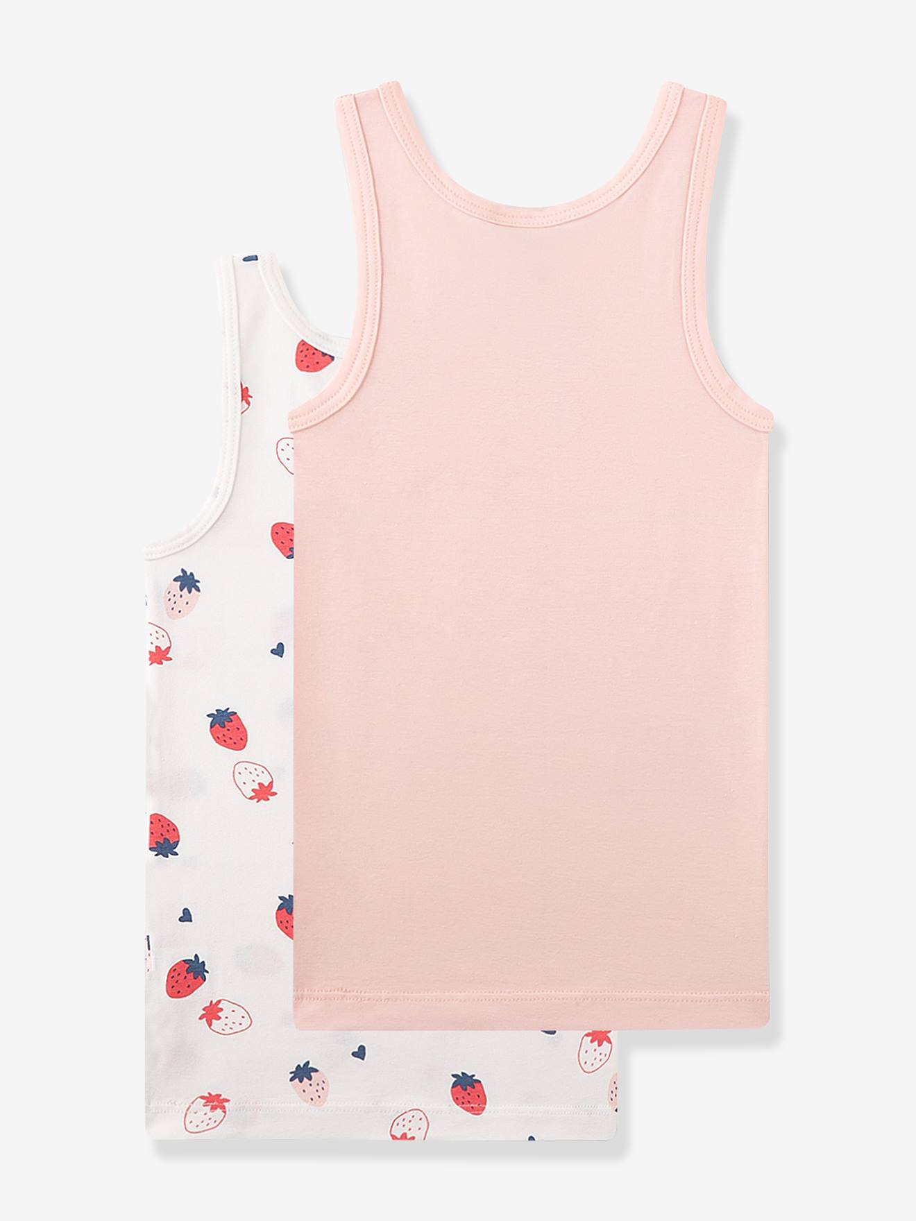 Thumbnail - 2er-Pack Unterhemden Erdbeeren/Schleife Mädchen Sanetta