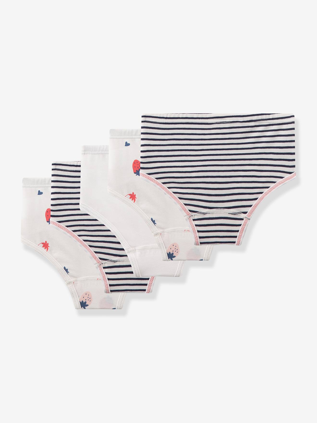 Thumbnail - 5er-Pack Hüft-Slips Erdbeere/Streifen Mädchen Sanetta