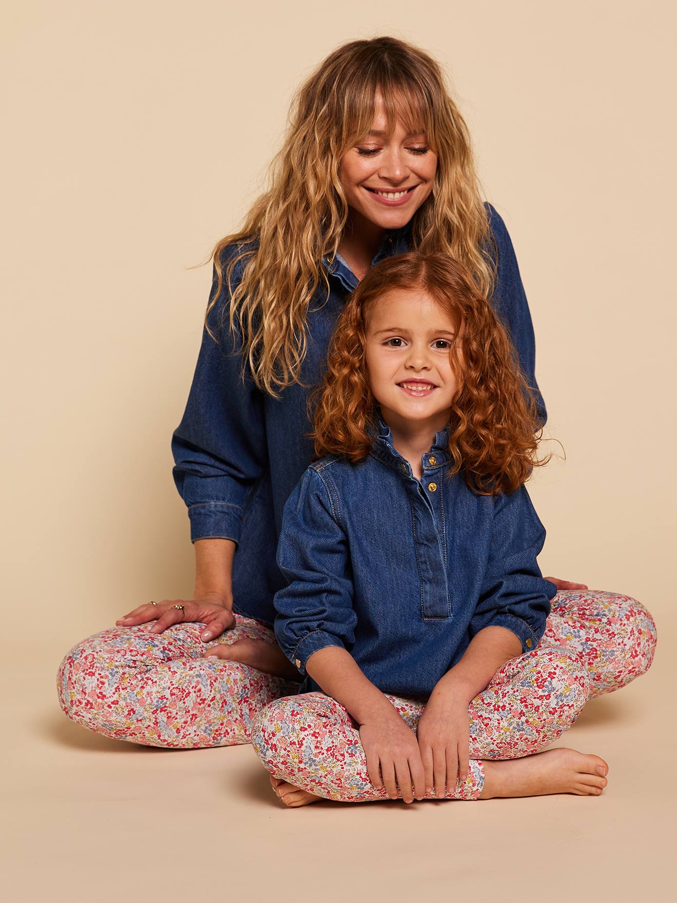 Mädchen Leggings Mama-Tochter-Capsule BLUMIG, Bio-Baumwolle ENVIE DE FRAISE Gr. 92/98