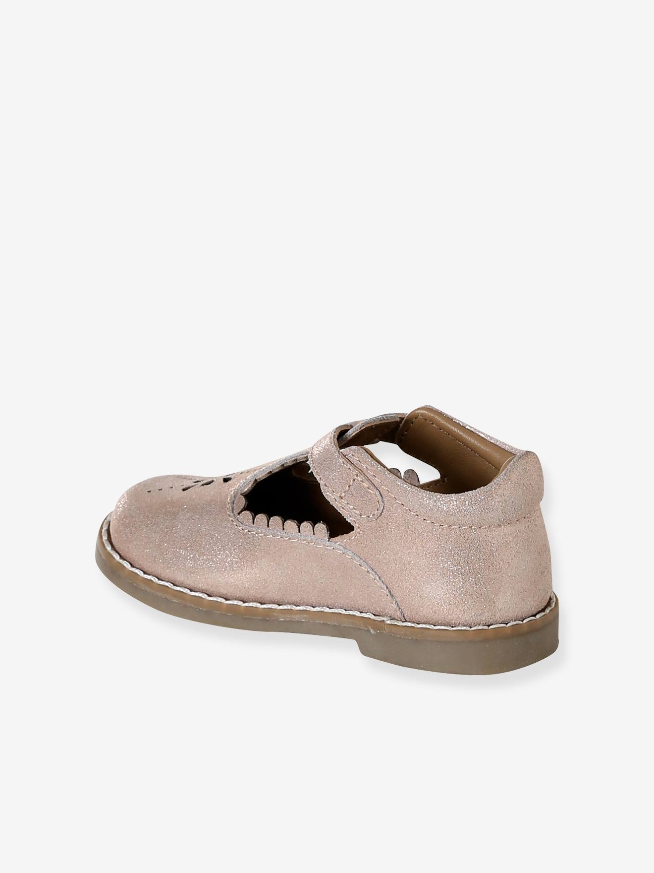 Thumbnail - Lauflern-Spangenschuhe aus Leder Baby pudrig