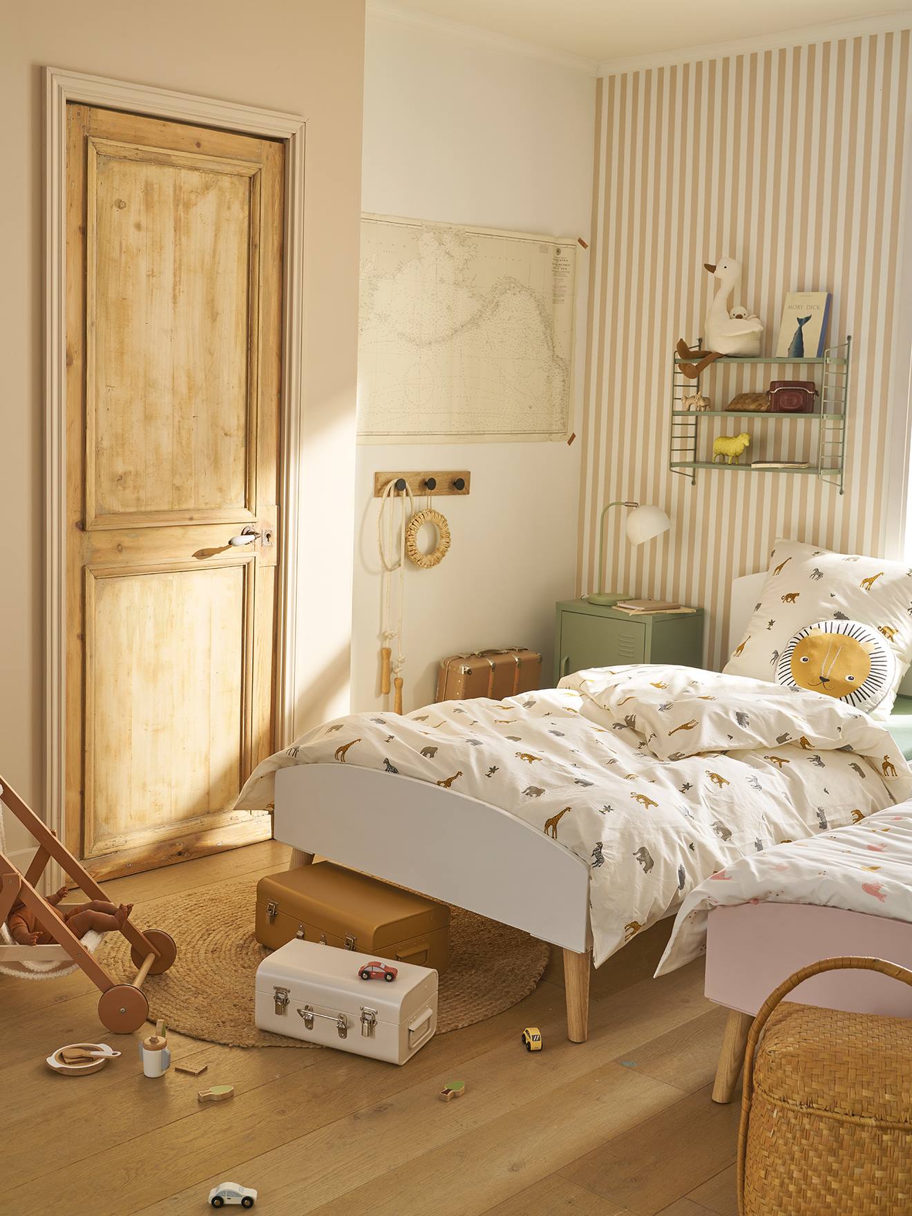 Vertbaudet Kinderbett Konfetti Weiß/Braun Einheitsgröße