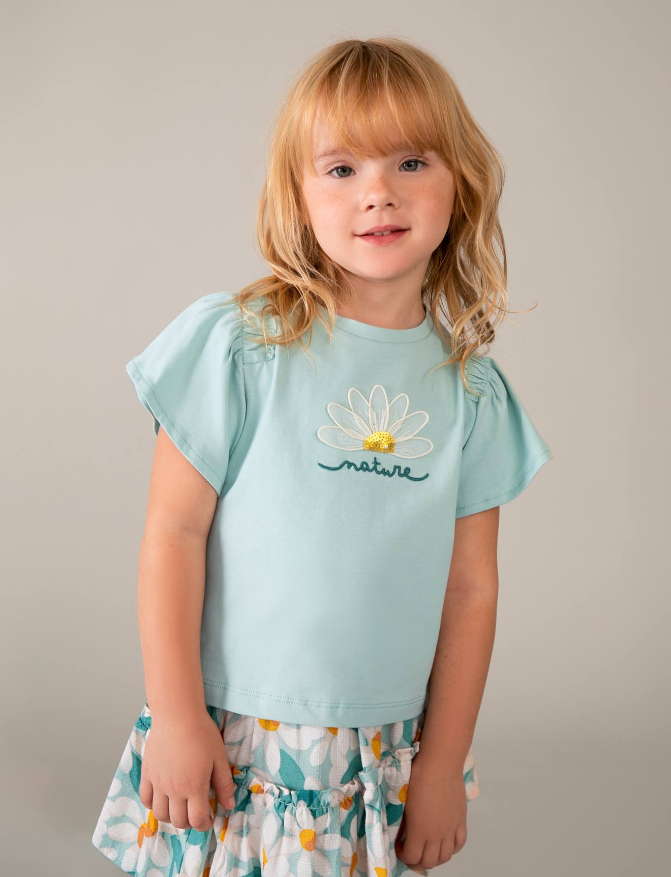 Thumbnail - T-Shirt mit Tüllblume Mädchen Mayoral