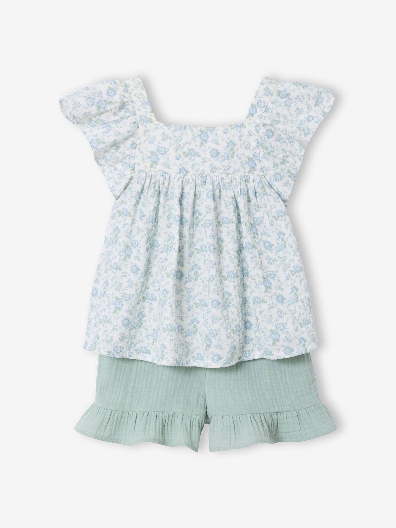 Vertbaudet Mädchen-Set Salbeigrün Größe 158