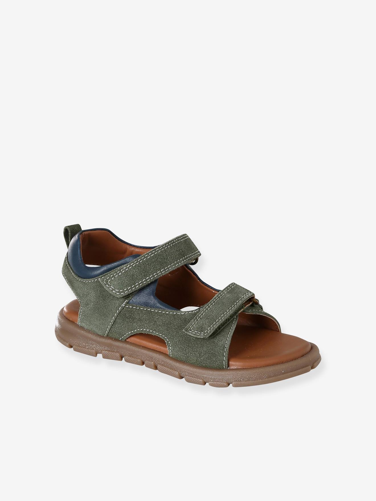 Jungen Sandalen mit Klett khaki Gr. 26 von vertbaudet