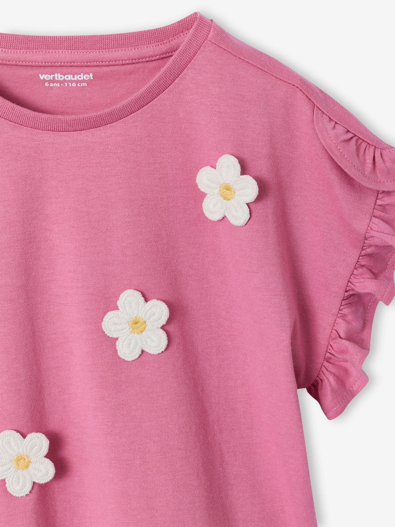 Thumbnail - T-Shirt mit kurzen Volantärmeln Mädchen