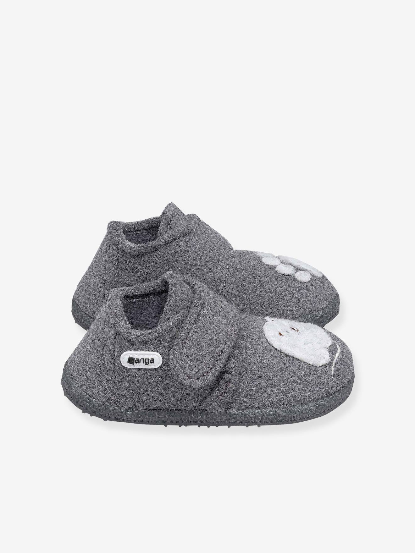 Thumbnail - Schlupfhausschuhe LITTLE POLAR BEAR 2.0 aus Wolle Kinder Nanga