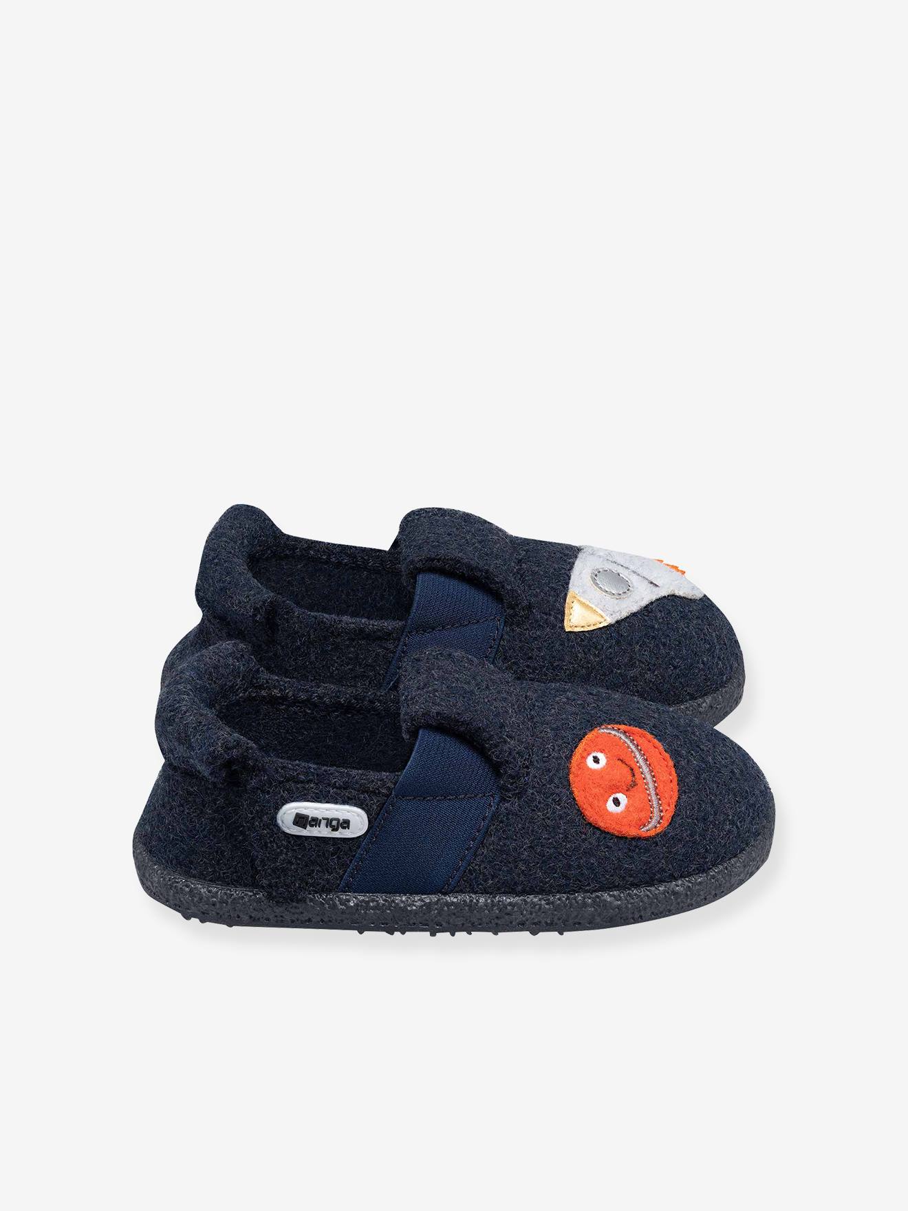 Thumbnail - Schlupfhausschuhe ROCKET BOY 2.0 aus Wolle Jungen Nanga