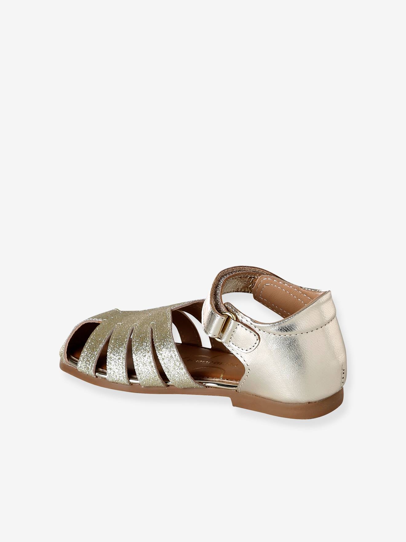 Thumbnail - Glitzer-Riemchensandalen Mädchen mit Klettverschluss