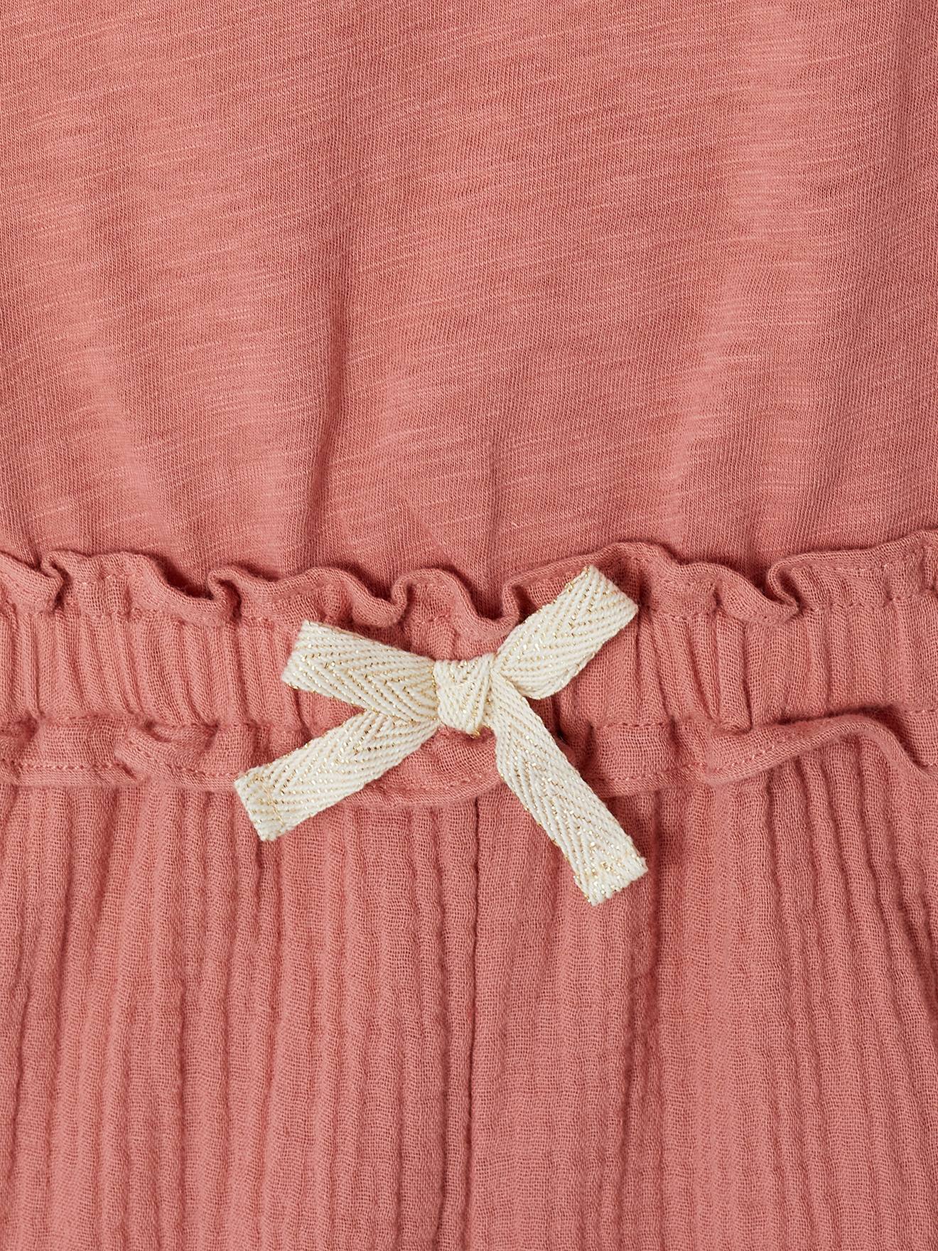 Thumbnail - Kurzer Mädchen Jumpsuit aus Materialmix