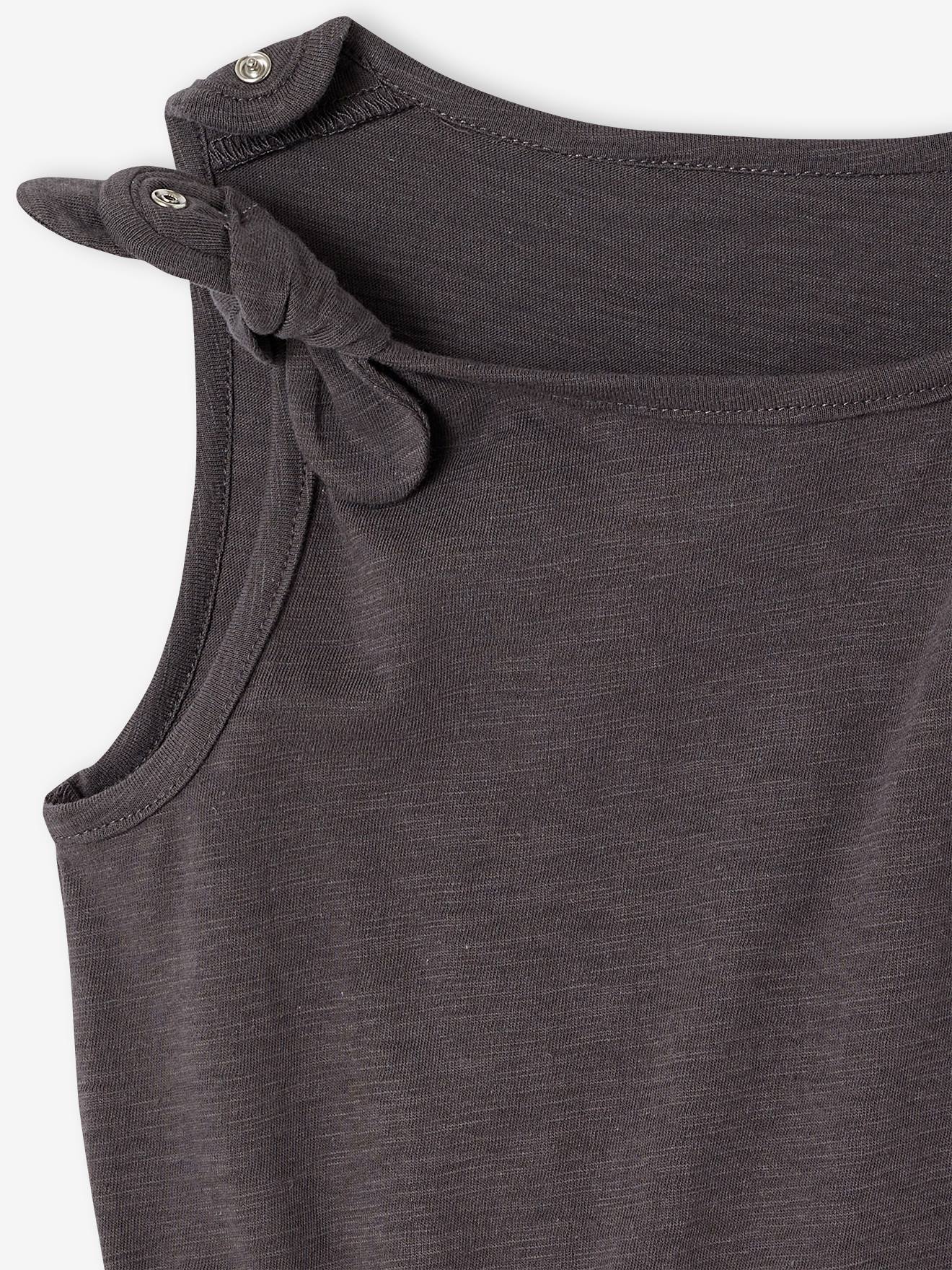 Thumbnail - Kurzer Mädchen Jumpsuit aus Materialmix