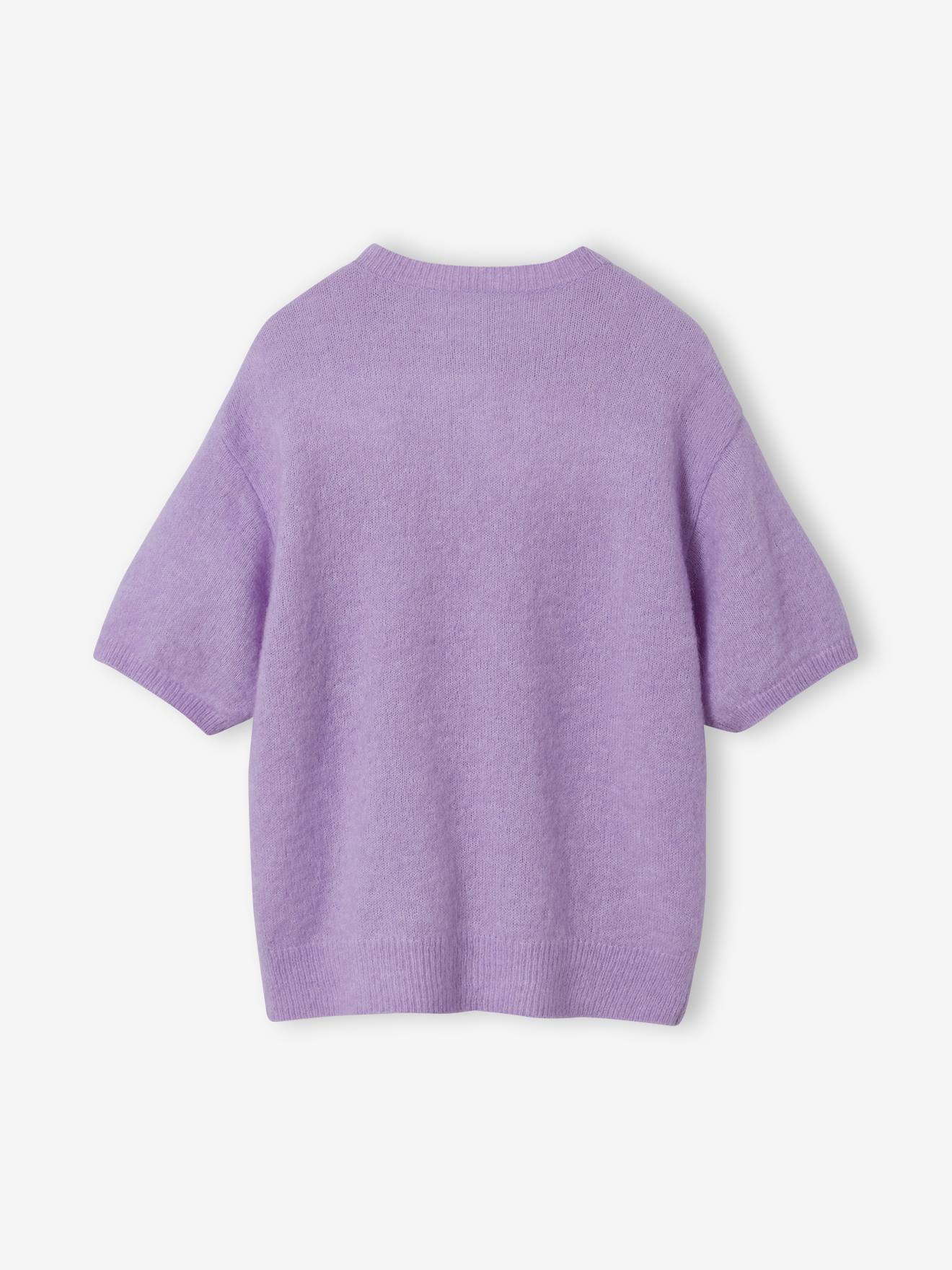 Thumbnail - Kurzarm-Pullover aus Wollmix Mädchen JONEN lila