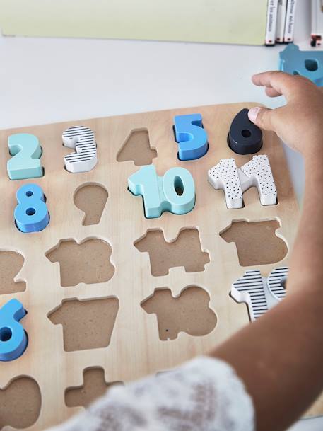 Kinder Zahlenpuzzle aus Holz FSC® - mehrfarbig - 4