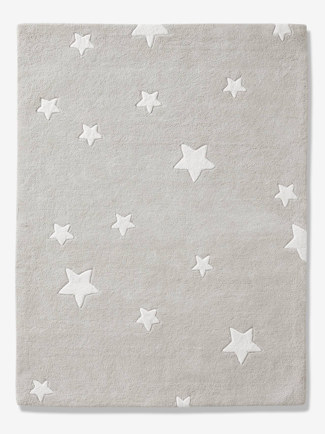 Vertbaudet Teppich Stars Kinderzimmer In Grau Sterne
