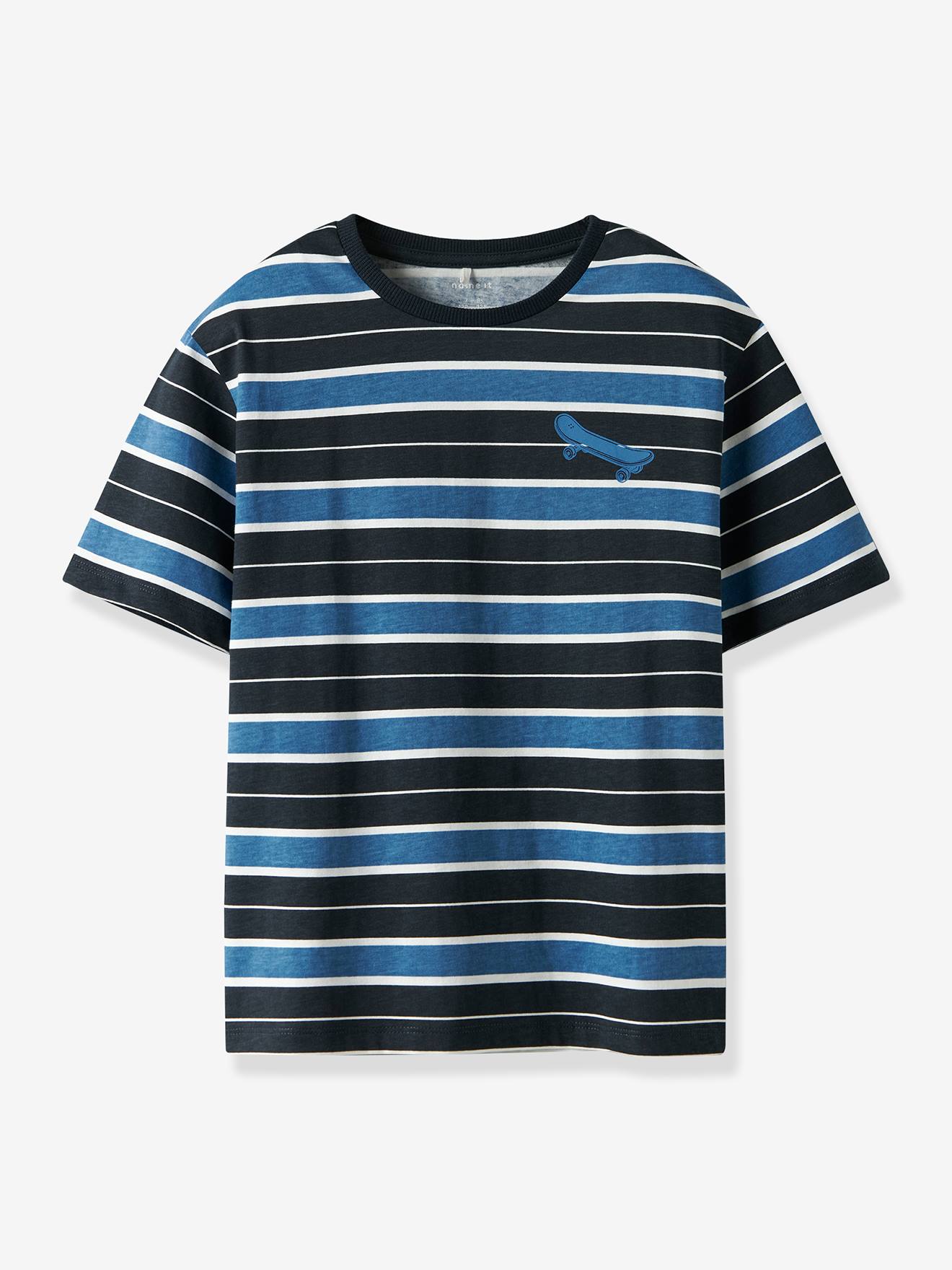 T-Shirt Jungen NAME IT Boxy-Fit blau Gr. 158/164