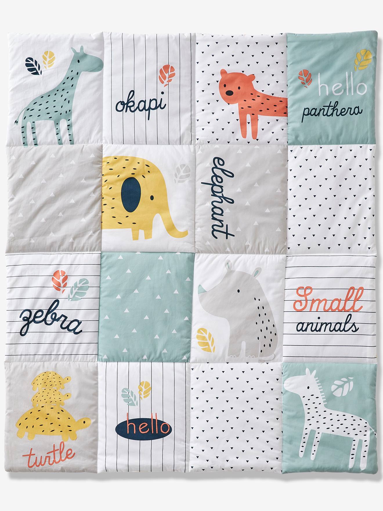 Baby Spieldecke JUNGLE Patchwork-Design