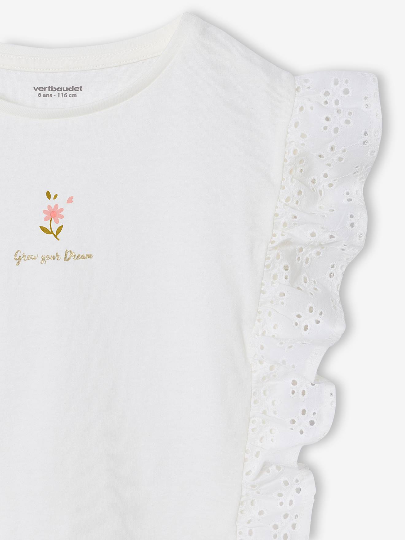 Thumbnail - Mädchen T-Shirt mit Lochstickerei-Volants