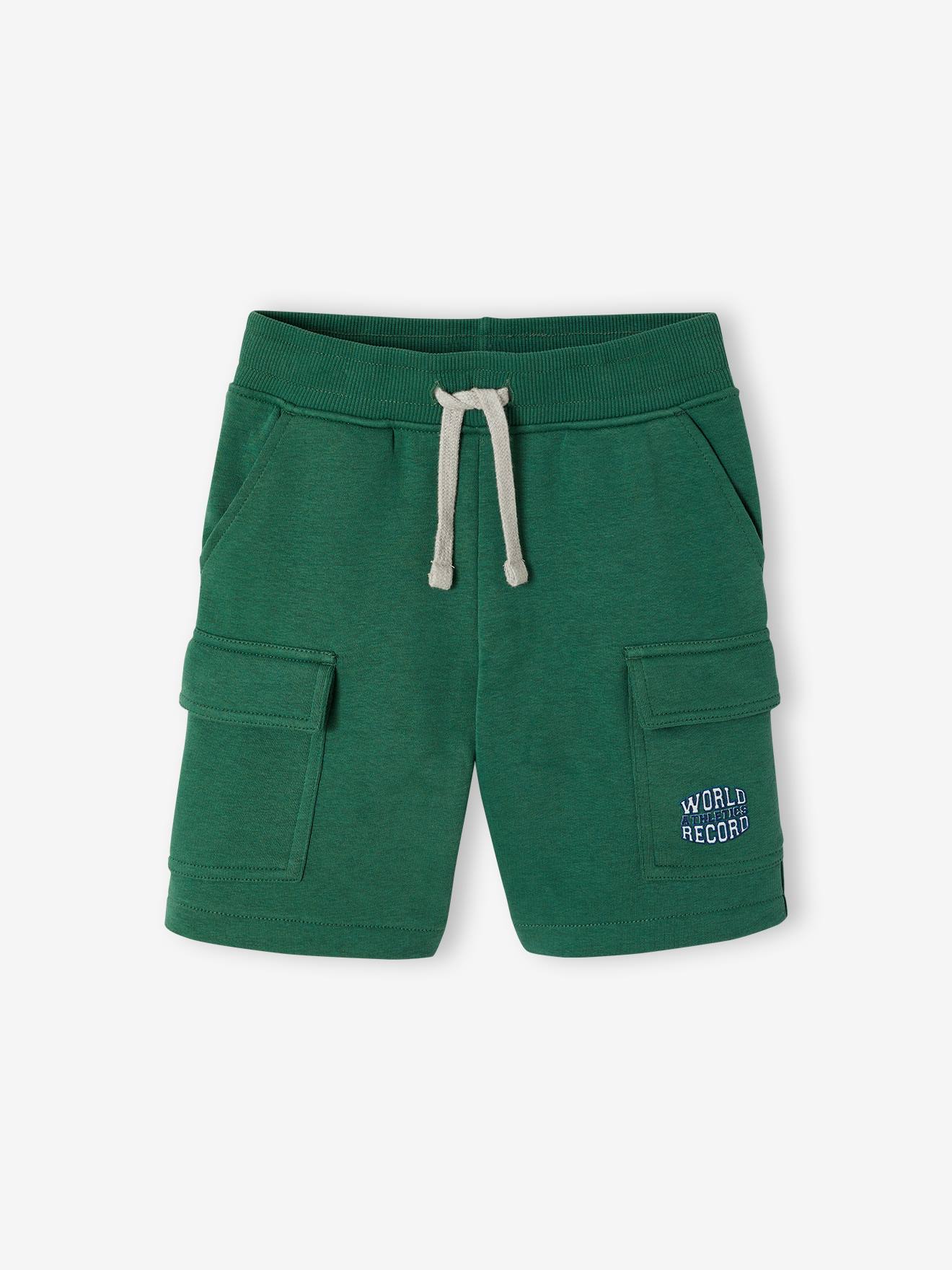 Jungen Sport-Shorts Cargo-Style grün Gr. 152 von vertbaudet