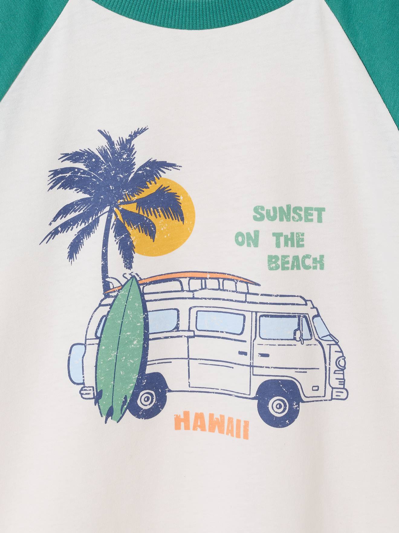 Thumbnail - Jungen T-Shirt mit Raglanärmeln und großem Printmotiv