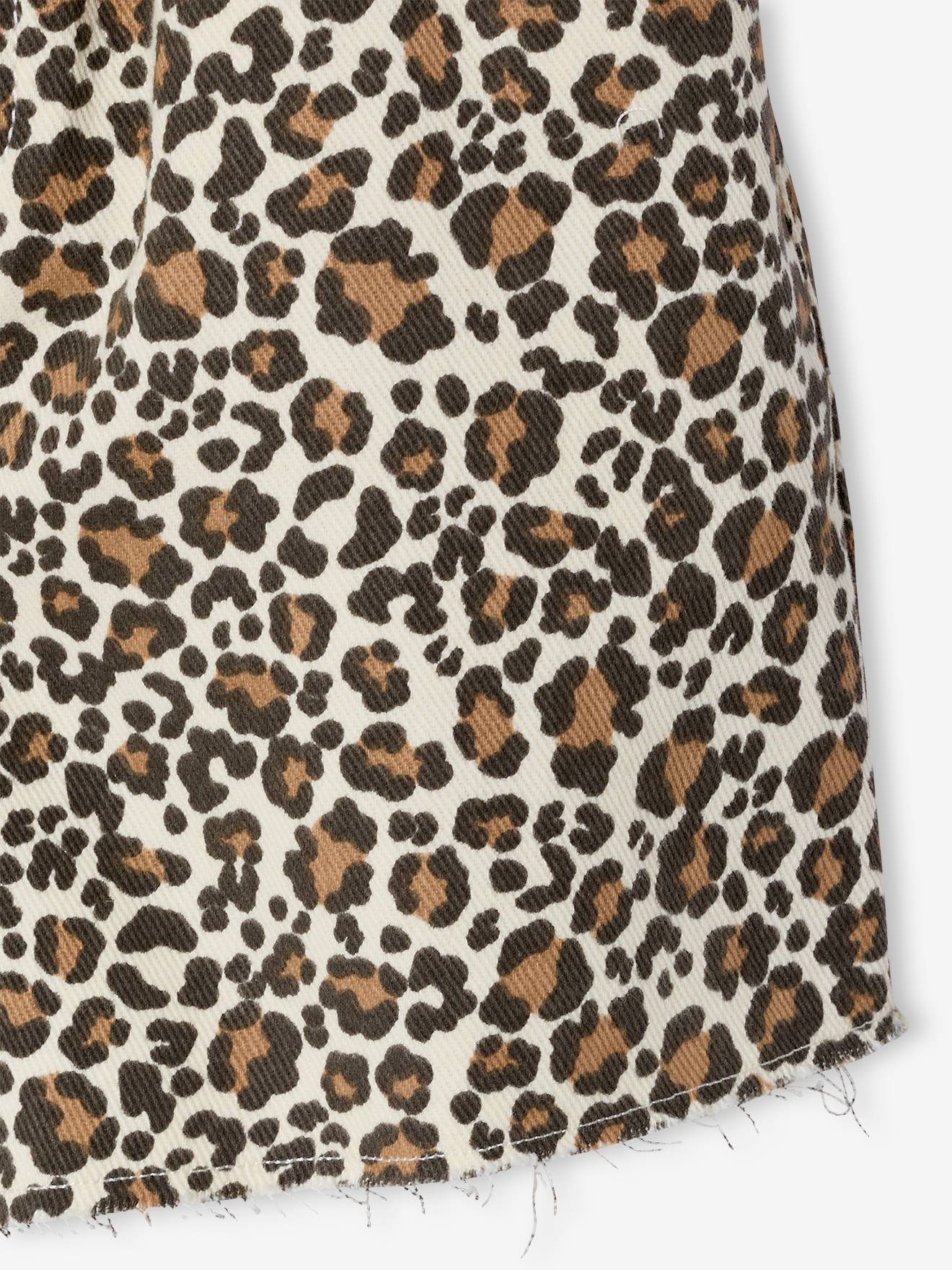 Thumbnail - Twill-Shorts mit Bindegürtel und leicht ausgefranstem Beinabschluss Mädchen vanille