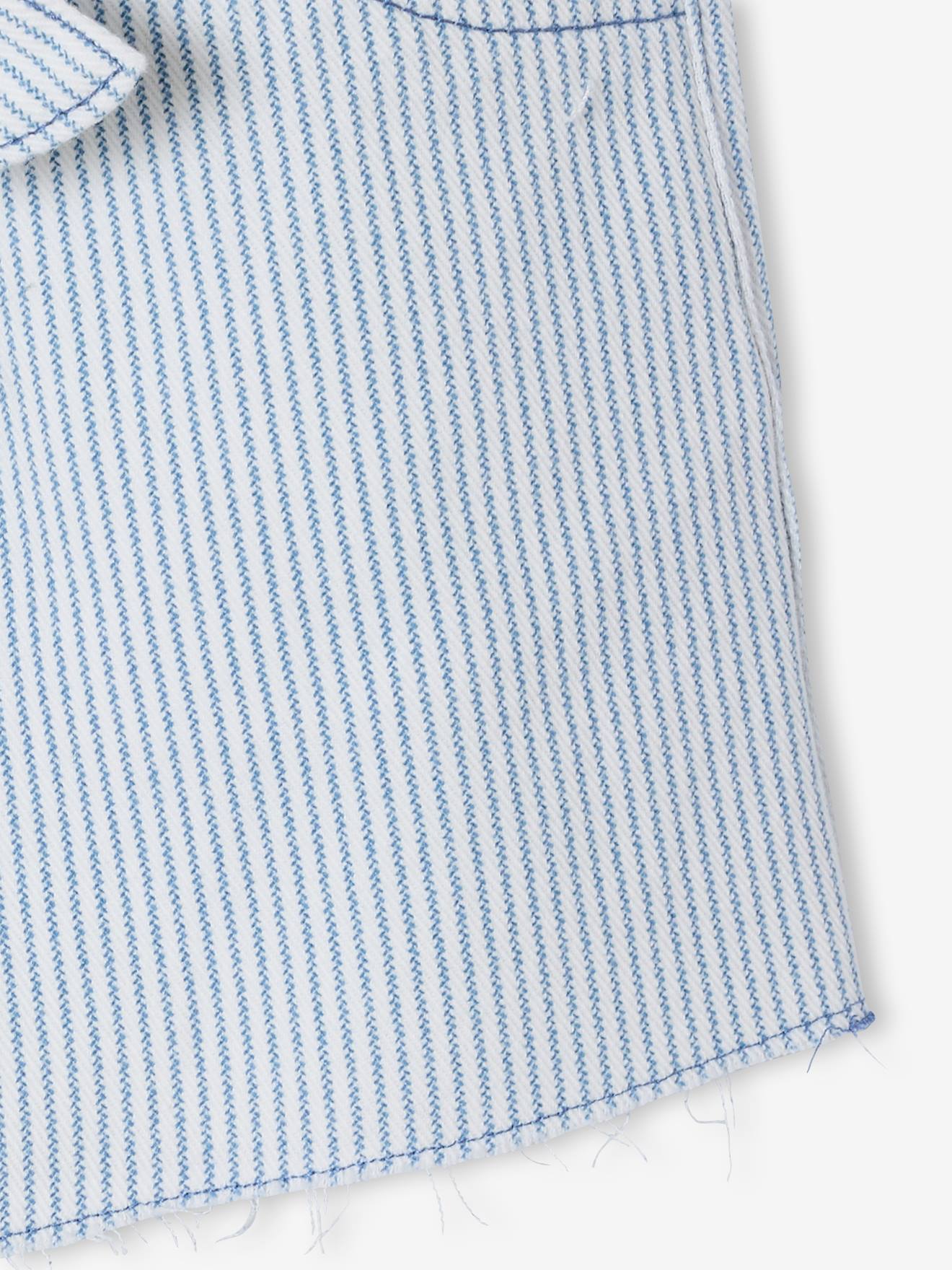 Thumbnail - Twill-Shorts mit Bindegürtel und leicht ausgefranstem Beinabschluss Mädchen