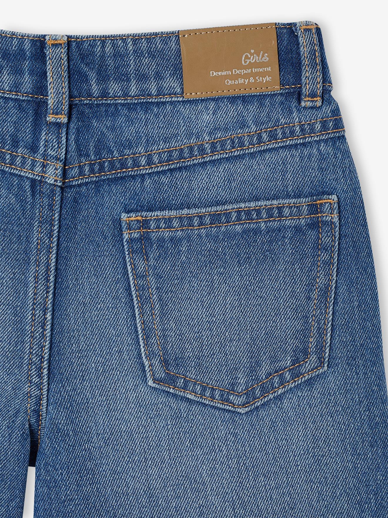 Thumbnail - Mädchen Jeans-Shorts mit gestickten Blumen mittel