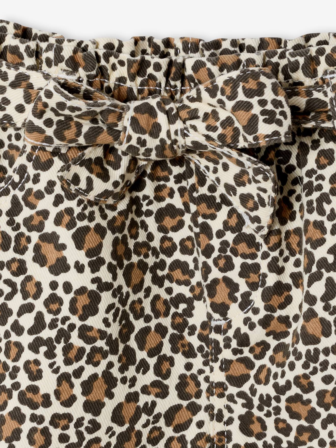 Thumbnail - Twill-Shorts mit Bindegürtel und leicht ausgefranstem Beinabschluss Mädchen vanille