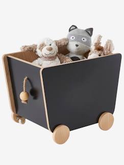 Kinderzimmer-Aufbewahrung-Spielzeugkisten & Truhen-Fahrbare Spielzeugkiste mit Maltafel